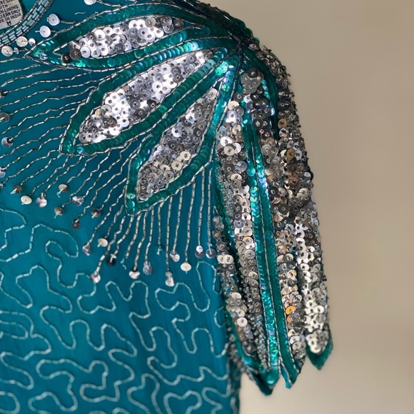 Vintage Lawrence Kazar beaded dress - Picture 3 of 7